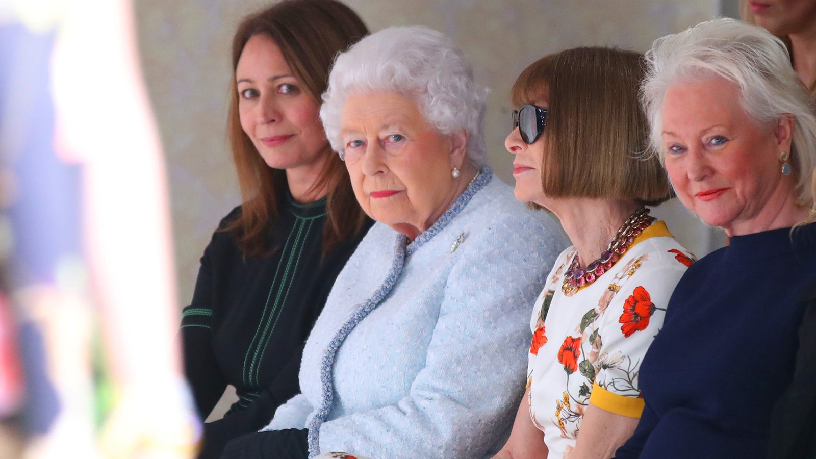 Queen Elizabeth II attends the Richard Quinn show