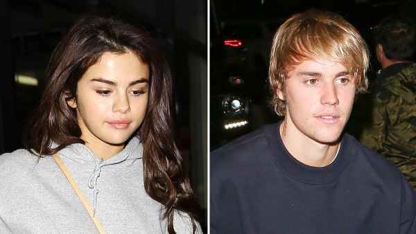 Selena Gomez Justin Bieber church service hockey game