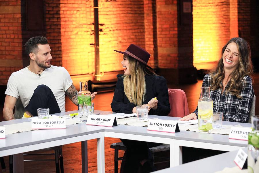 Nico Tortorella Hilary Duff Sutton Foster Younger Cast Reunite For First Table Read