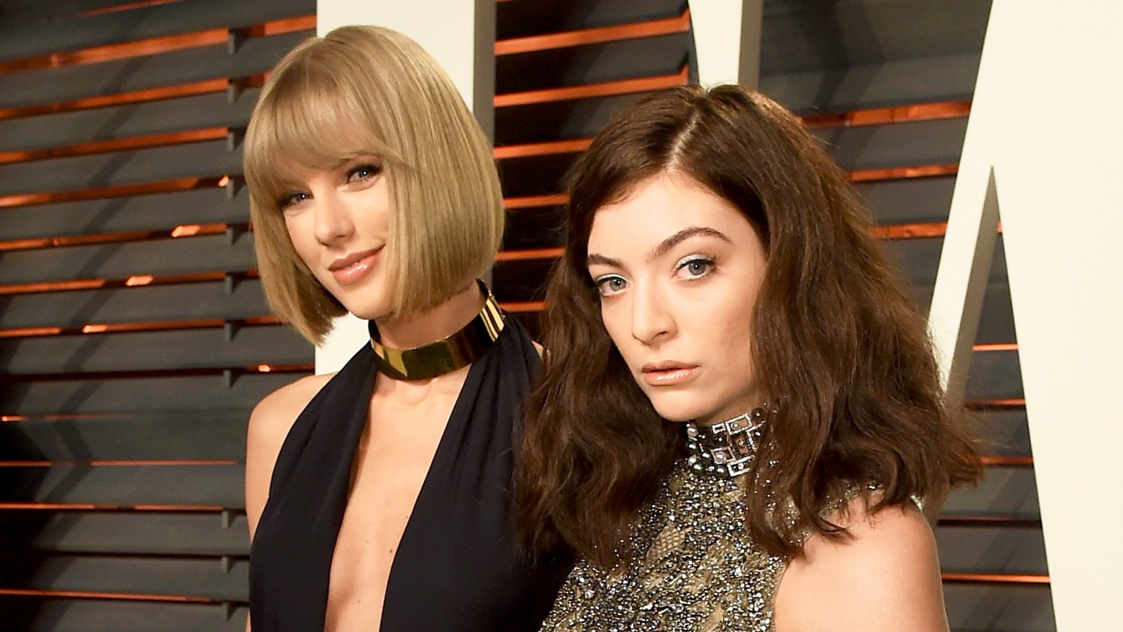 Taylor Swift and Lorde attend the 2016 Vanity Fair Oscar Party Hosted By Graydon Carter at the Wallis Annenberg Center for the Performing Arts in Beverly Hills, California.
