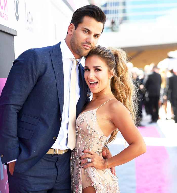 Eric Decker and Jessie James Decker attend the 52nd Academy Of Country Music 2017 Awards at T-Mobile Arena in Las Vegas, Nevada.
