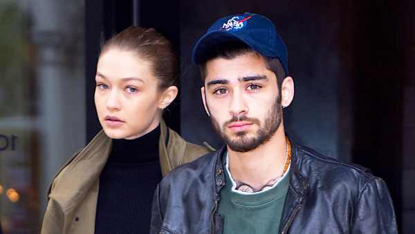 Gigi Hadid and Zayn Malik in New York City on April 25, 2017.
