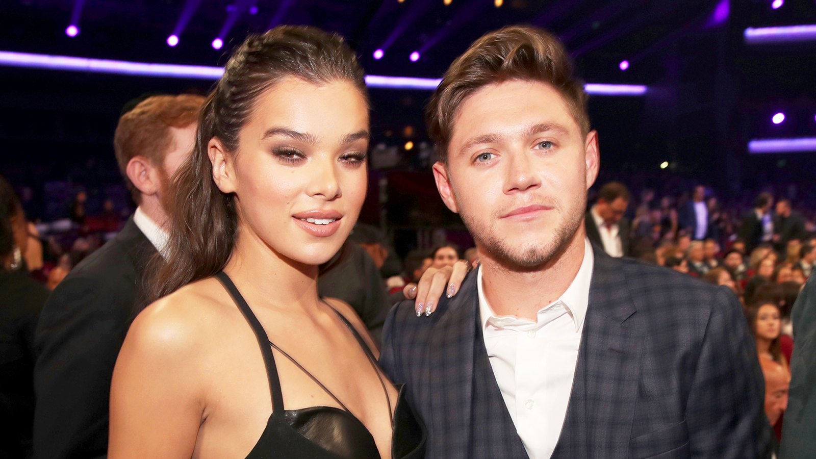 Hailee Steinfeld and Niall Horan during the 2017 American Music Awards at Microsoft Theater on November 19, 2017 in Los Angeles, California.