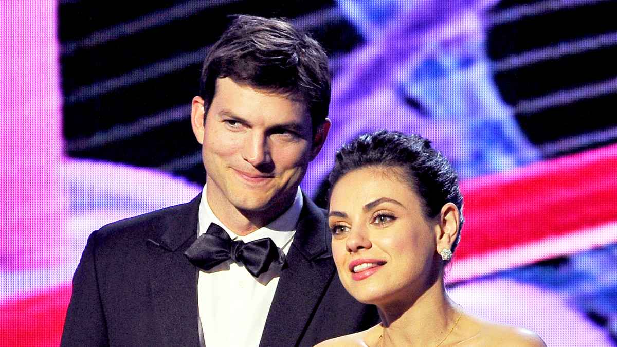 Ashton Kutcher and Mila Kunis during the 2018 Breakthrough Prize at NASA Ames Research Center in Mountain View, California.