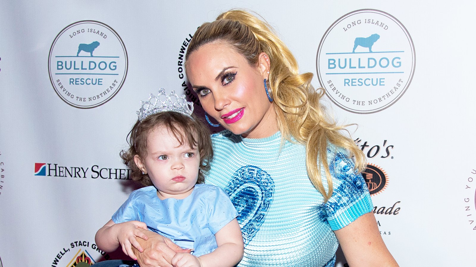 Coco Austin and her daughter Chanel with bulldog Spartacus attend 2017 Bash For The Bulldogs at NYU Kimmel Center on December 4, 2017 in New York City.