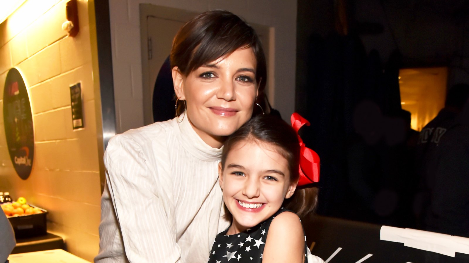 Katie Holmes and Suri Cruise attend the Z100's Jingle Ball 2017 in New York City.