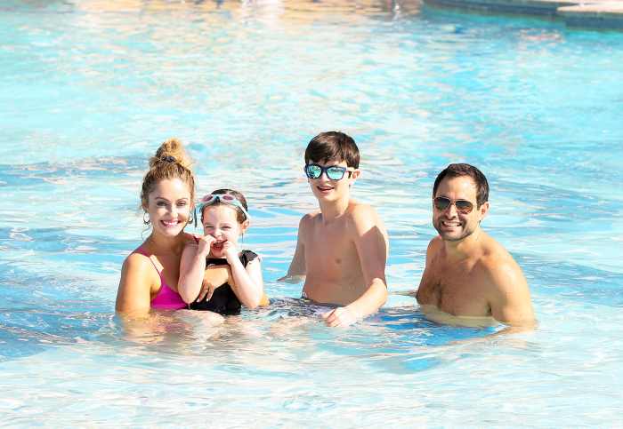 Molly Mesnick and Jason Mesnick with their daughter Riley and son Ty enjoyed some vacation time at Beaches Turks & Caicos Resort Villages & Spa on January 30, 2018 in Providenciales, Turks and Caicos.