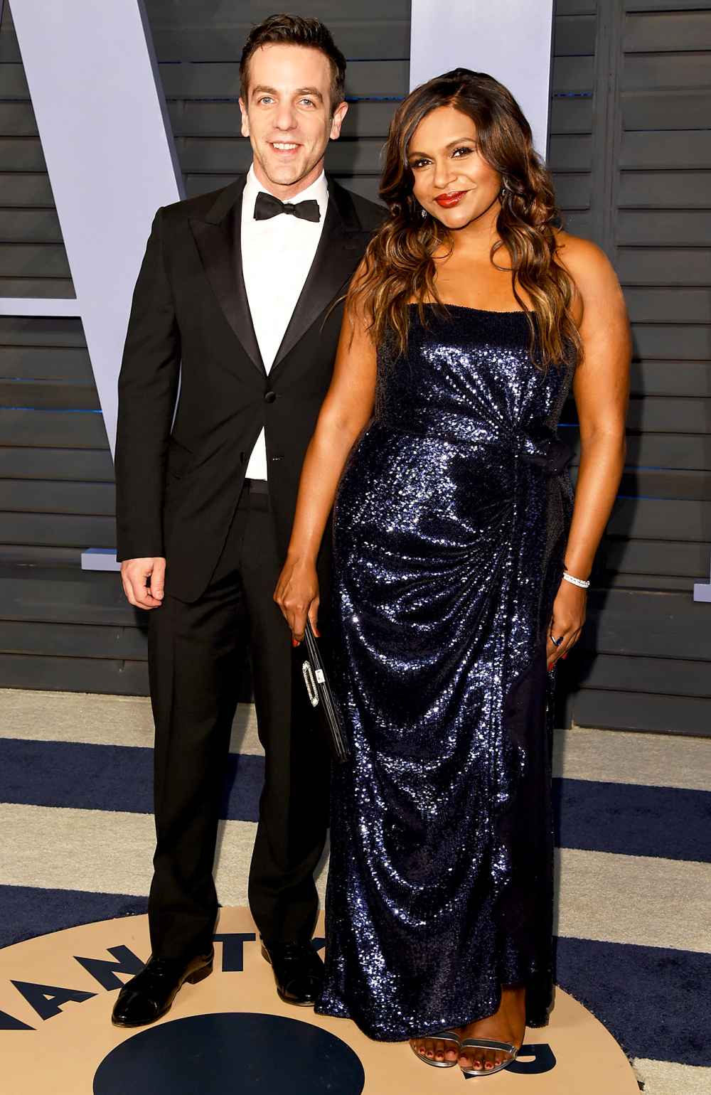 B.J. Novak and Mindy Kaling attend the 2018 Vanity Fair Oscar Party hosted by Radhika Jones at the Wallis Annenberg Center for the Performing Arts on March 4, 2018 in Beverly Hills, California.