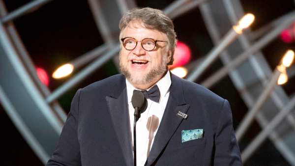Mexican director Guillermo del Toro accepts the Oscar for Best Film for "The Shape of Water" during the 90th Annual Academy Awards show on March 4, 2018 in Hollywood, California.