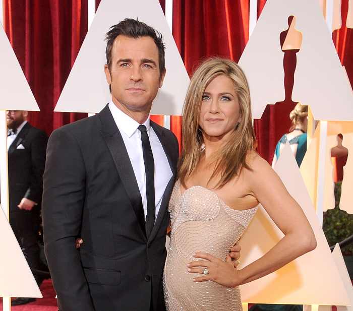 Jennifer Aniston and Justin Theroux talk once