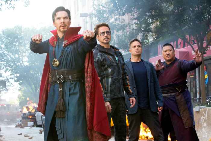 Benedict Cumberbatch, Robert Downey Jr., Mark Ruffalo and Benedict Wong in ‘Avengers: Infinity War‘