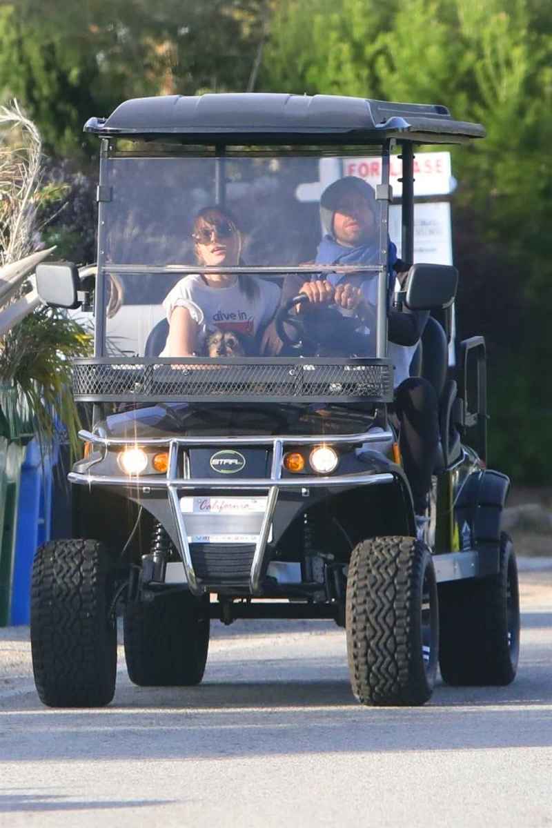Chris Martin and Dakota Johnson date golf cart