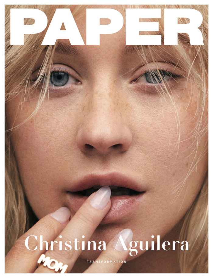 Christina Aguilera on the cover of 'Paper.'