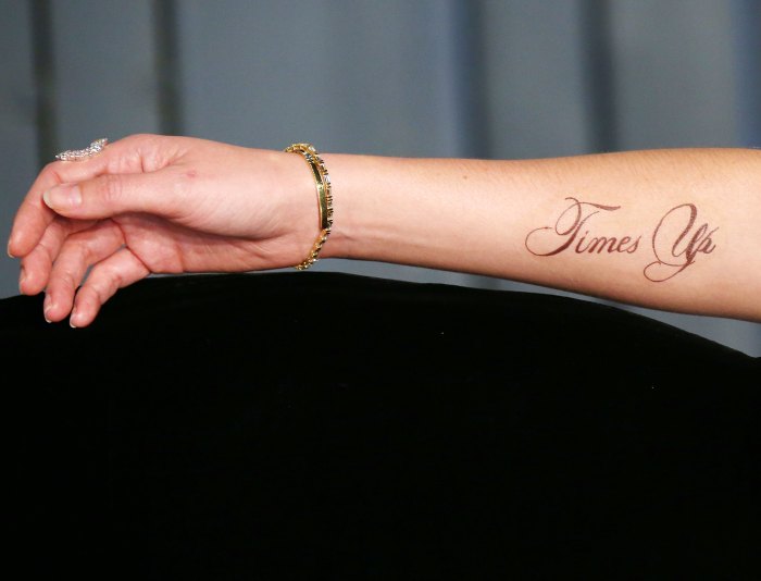 Emma Watson temporary tattoo typo Vanity Fair Oscar Party Oscars 2018