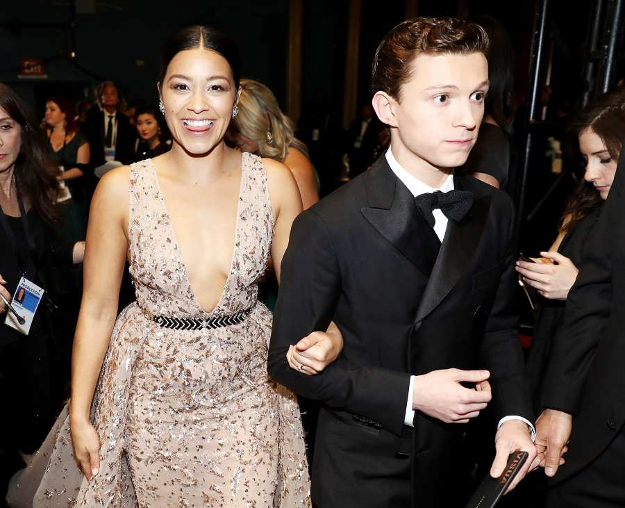 Gina Rodriguez Tom Holland Oscars 2018