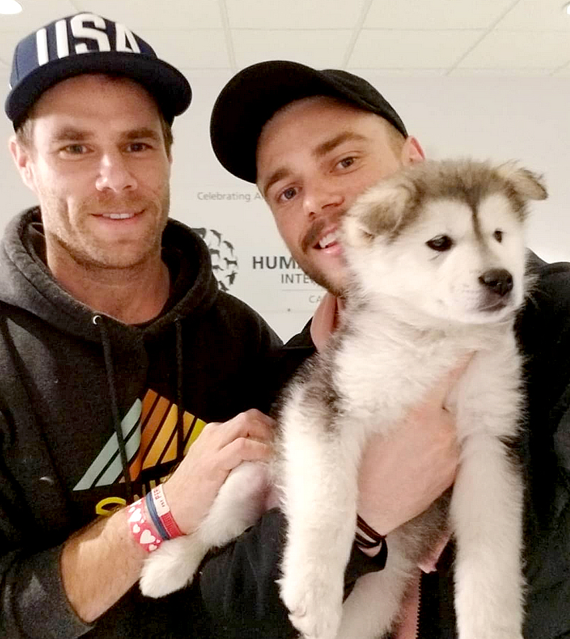 Gus-Kenworthy-Picks-Up-His-Korean-Olympics-Dog