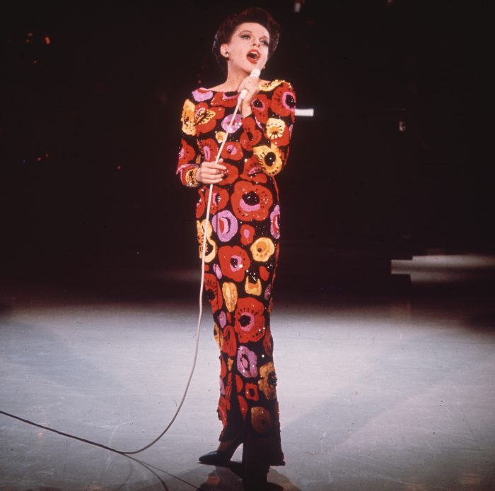 Judy Garland on stage.
