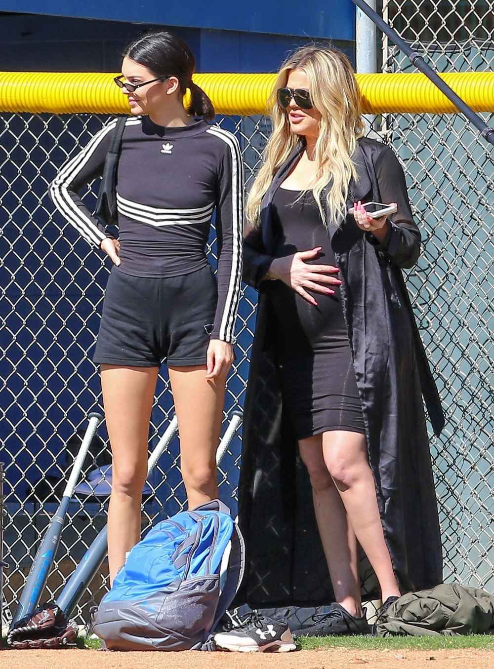 Khloe Kardashian and Kendall Jenner Softball