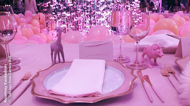 Khloe Kardashian, Tristan Thompson, Baby Shower, Place Setting