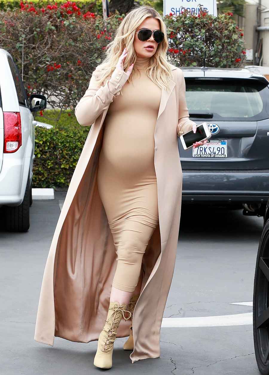 Khloe Kardashian Shows Off Baby Bump in Tight Dress