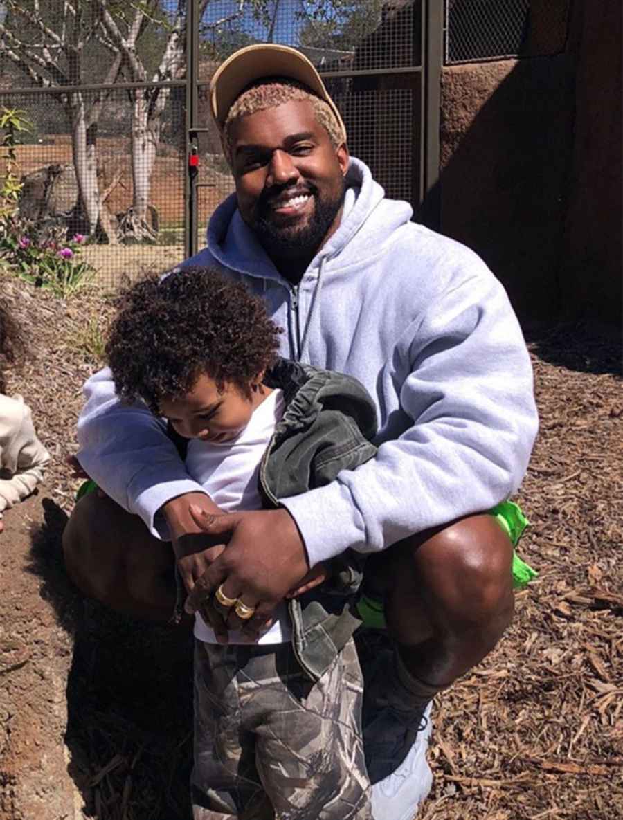 Kim Kardashian and Kanye West take North and Saint to the zoo.