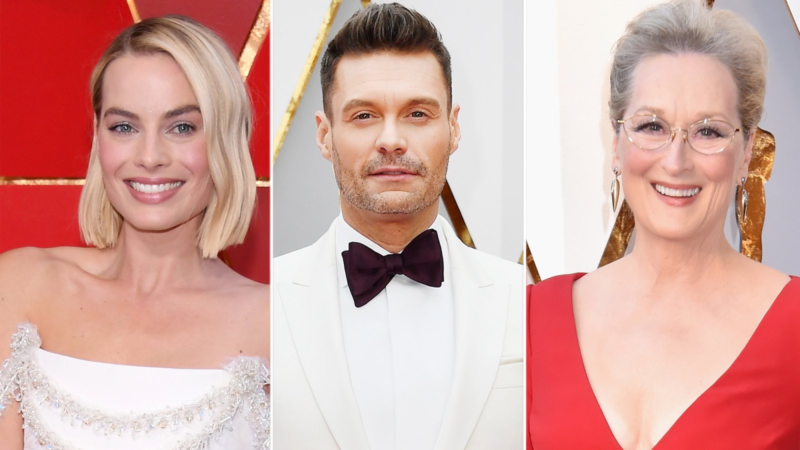 Oscars 2018 Margot Robbie, Ryan Seacrest and Meryl Streep