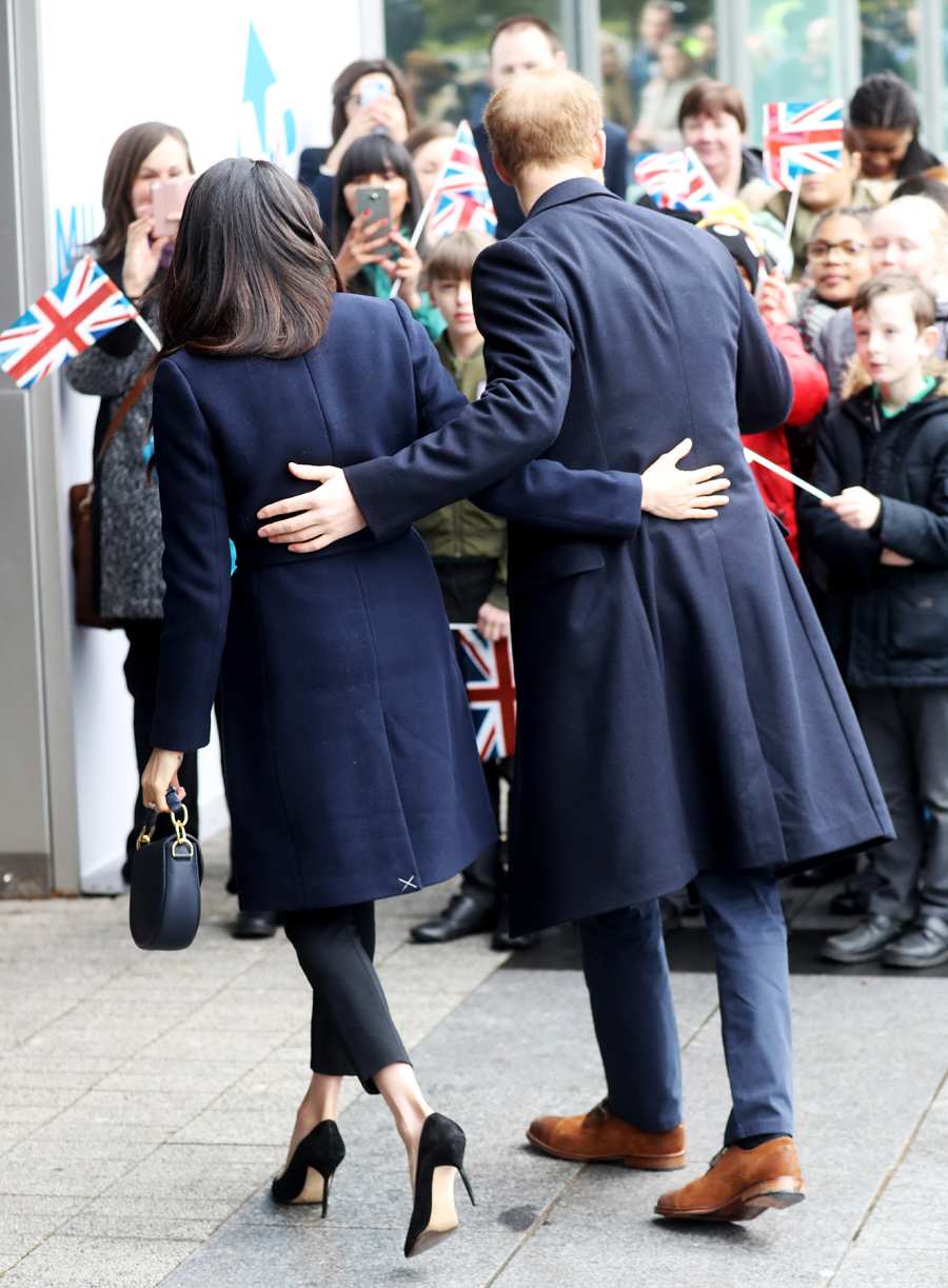 Prince Harry and Meghan Markle Hug Kids at Royal Engagement