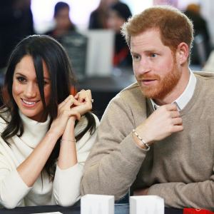 Prince Harry and Meghan Markle Hug Kids at Royal Engagement