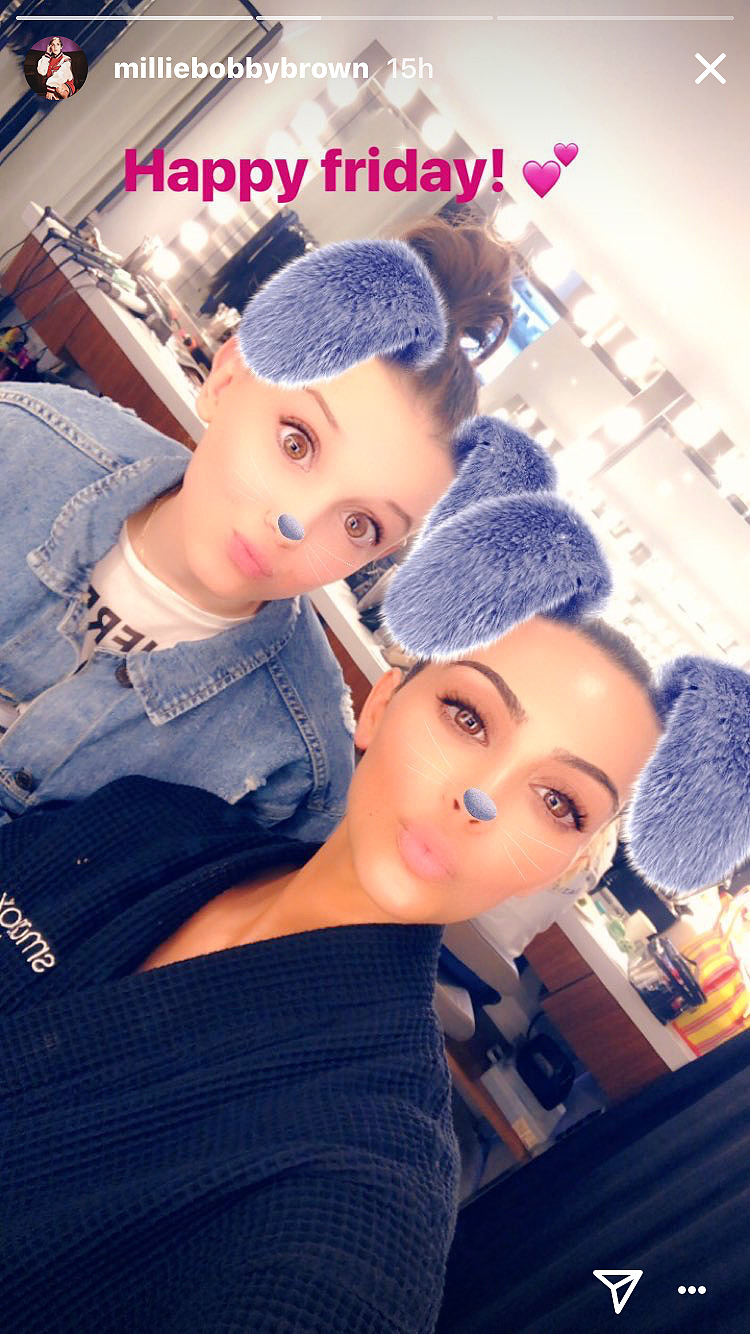 Millie Bobby Brown, Kim Kardashian, Snapchat