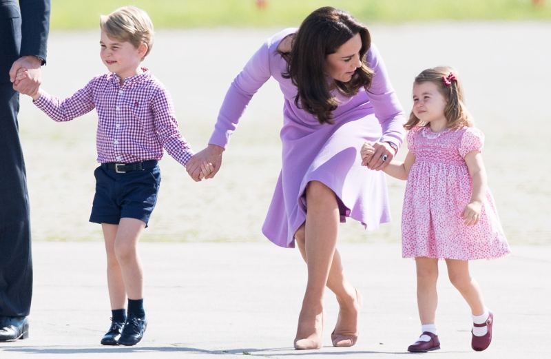 Prince George, Kate Middleton, Princess Charlotte, Pizza