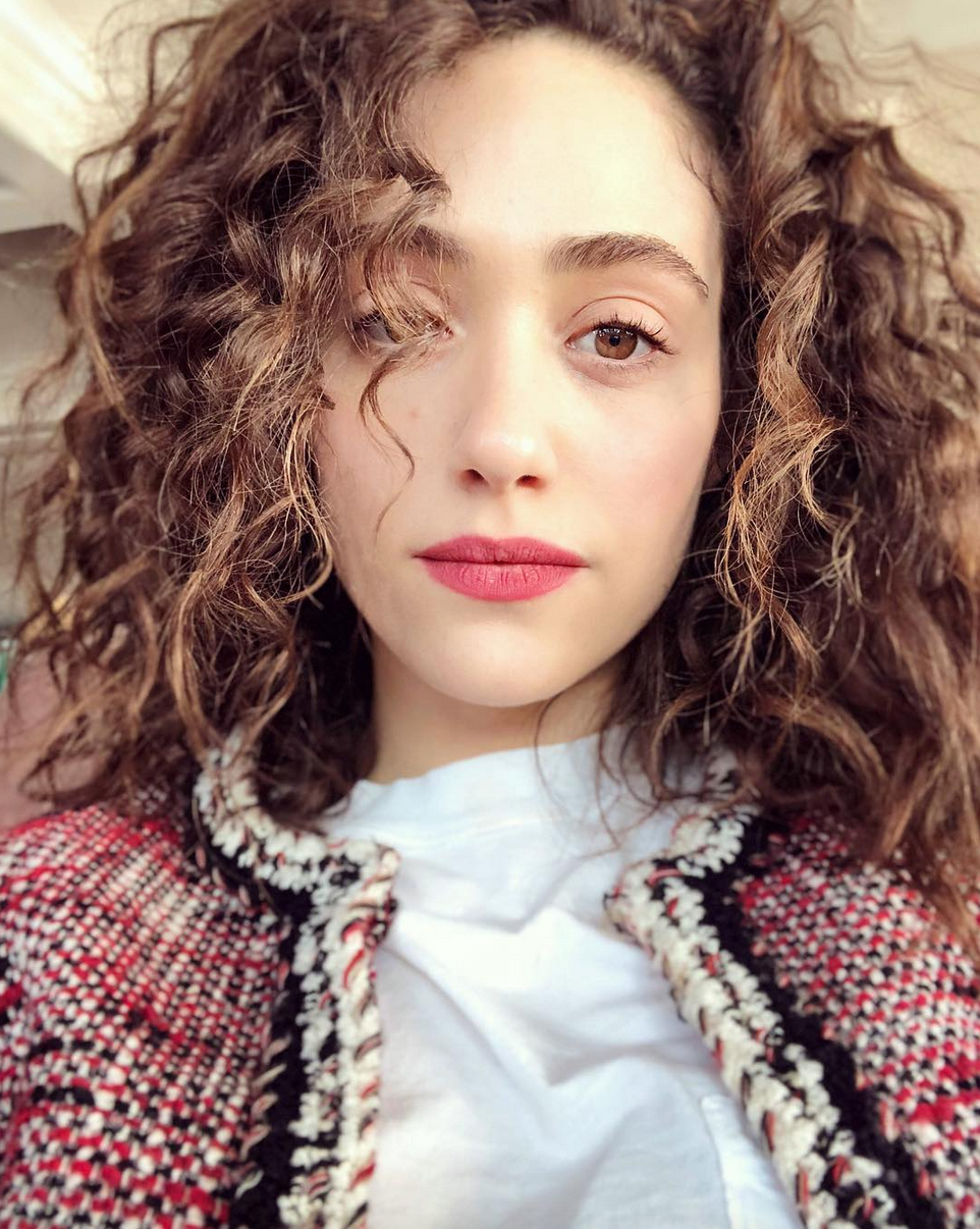 Emmy Rossum Embraces Her Curly Hair Texture: Pics