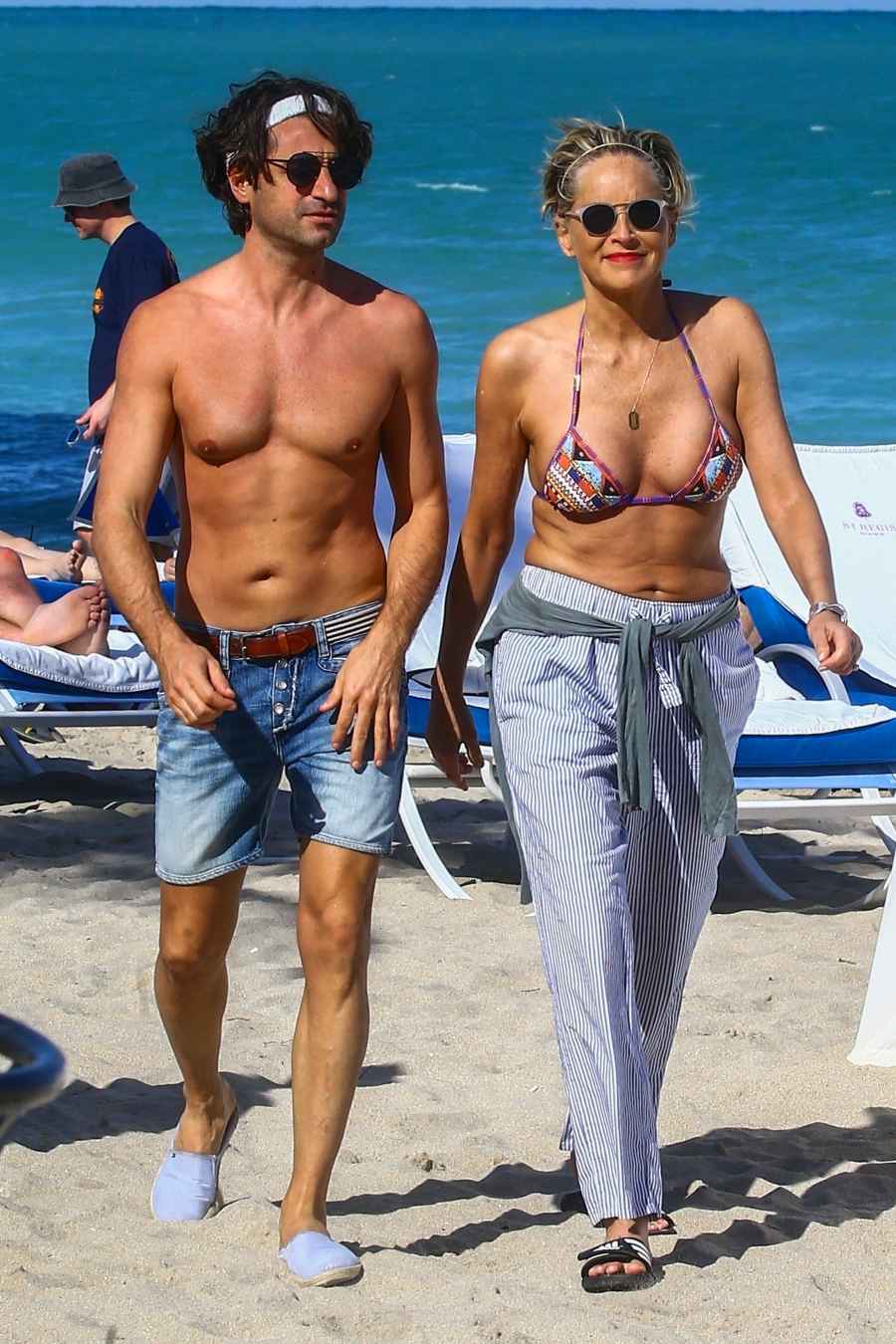 David DeLuise Sharon Stone bikini engaged