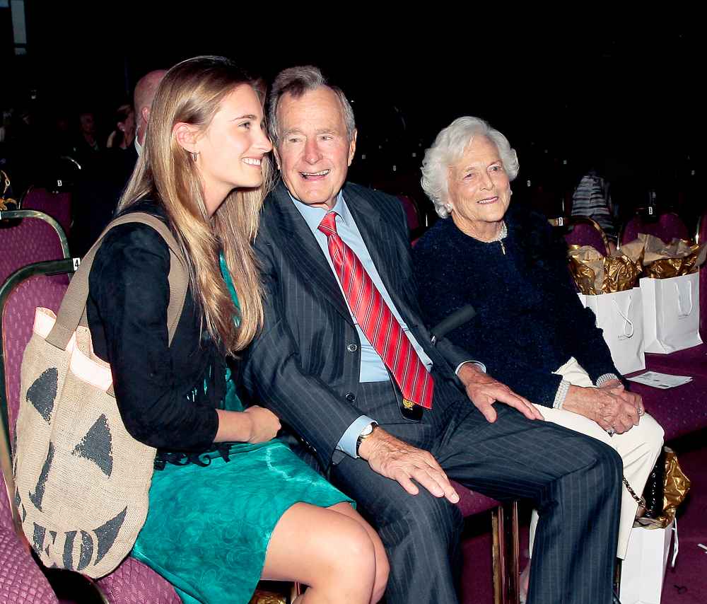 Lauren Bush Lauren with her grandparents George H.W. Bush and Barbara Bush during Fashion Houston 2010 Presented By Audi at the Wortham Theatre Center in Houston, Texas.
