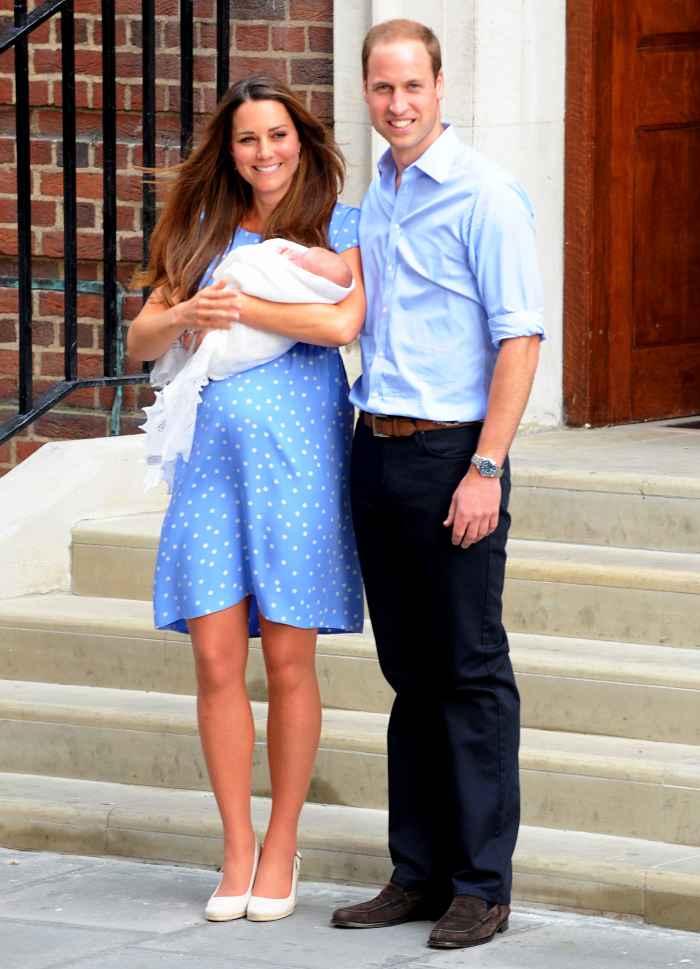 Kate Middleton and Prince William depart The Lindo Wing with their newborn son at St Mary's Hospital on July 23, 2013 in London, England.