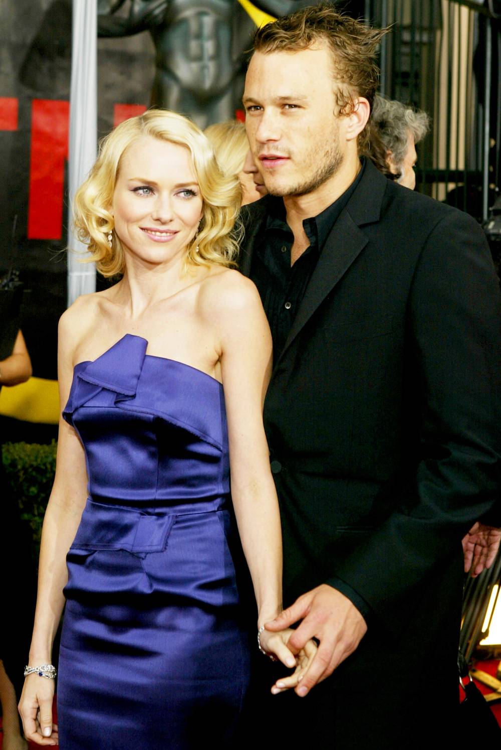 Heath Ledger and Naomi Watts attend the 10th Annual Screen Actors Guild Awards on February 22, 2004 at the Shrine Auditorium in Los Angeles, California.