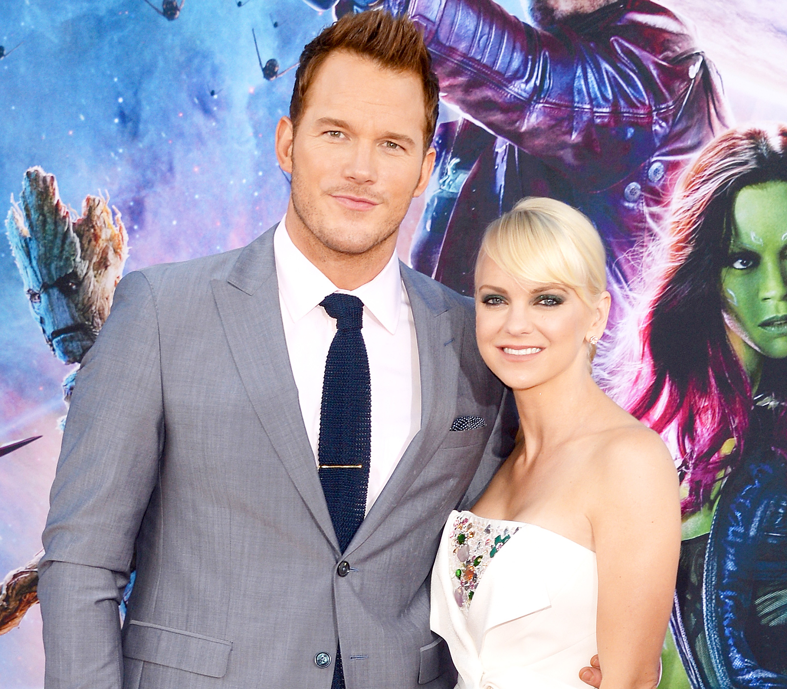 Chris Pratt and Anna Faris attend the premiere of Marvel's 'Guardians of the Galaxy' at the Dolby Theatre in Hollywood on July 21, 2014.