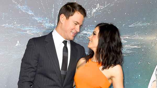 Channing Tatum and Jenna Dewan attend the 2015 premiere of "Jupiter Ascending" at TCL Chinese Theatre in Hollywood, California.