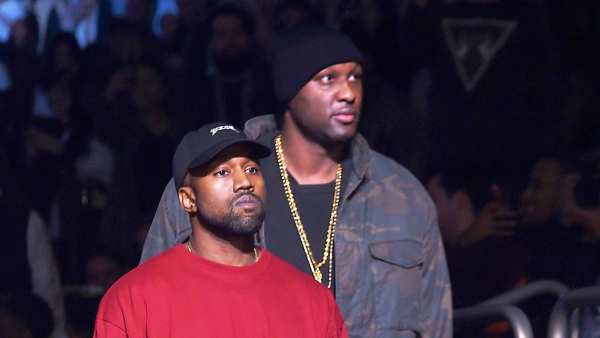 Kanye West and Lamar Odom attend Kanye West Yeezy Season 3 on February 11, 2016 in New York City.