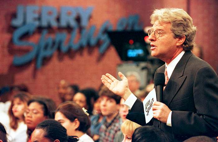 Host Jerry Springer on the set of his TV program ‘The Jerry Springer Show‘