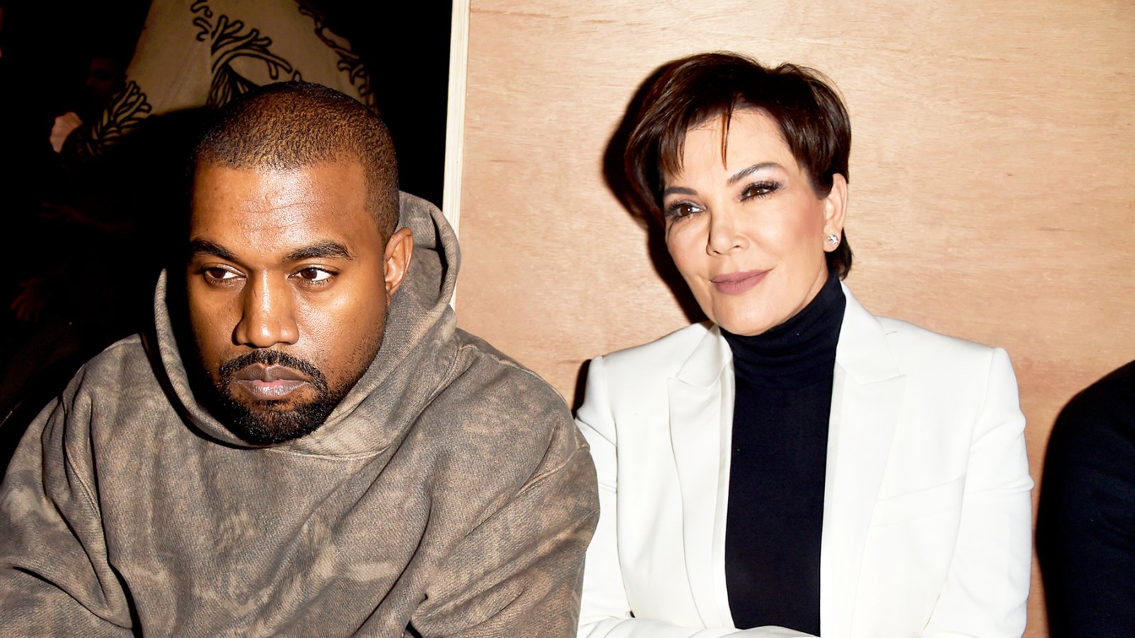 Kanye West and Kris Jenner attend the Givenchy show during Paris Fashion Week Womenswear Fall/Winter 2016/2017 in Paris, France.