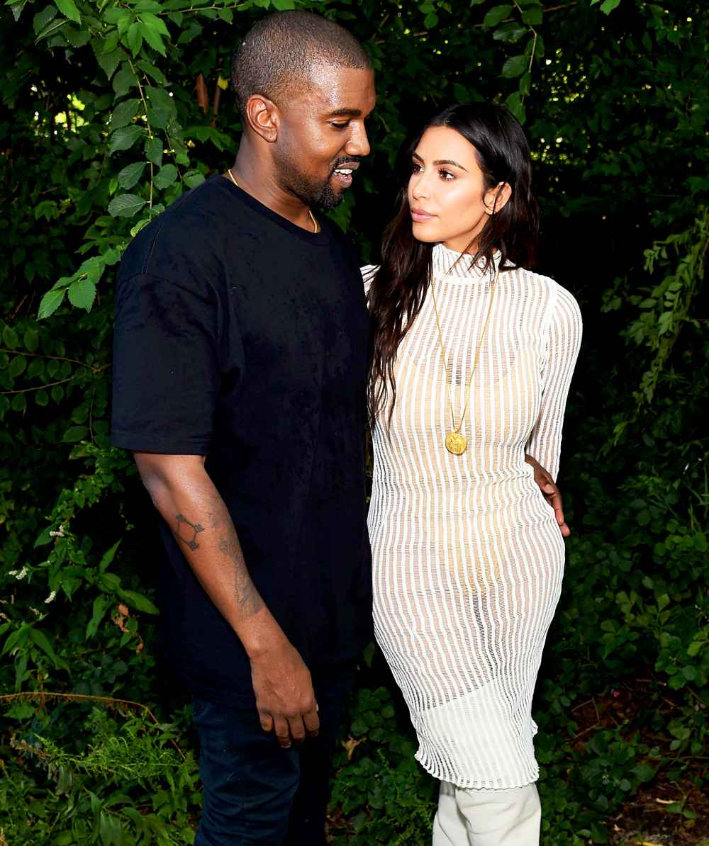 Kanye West and Kim Kardashian attend the 2016 Kanye West Yeezy Season 4 fashion show in New York City.