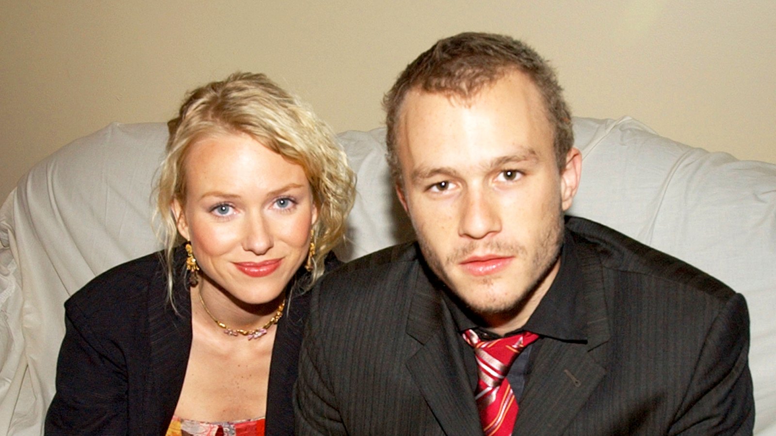 Naomi Watts and Heath Ledger attend the 2002 GQ Men of the Year Awards in New York City.