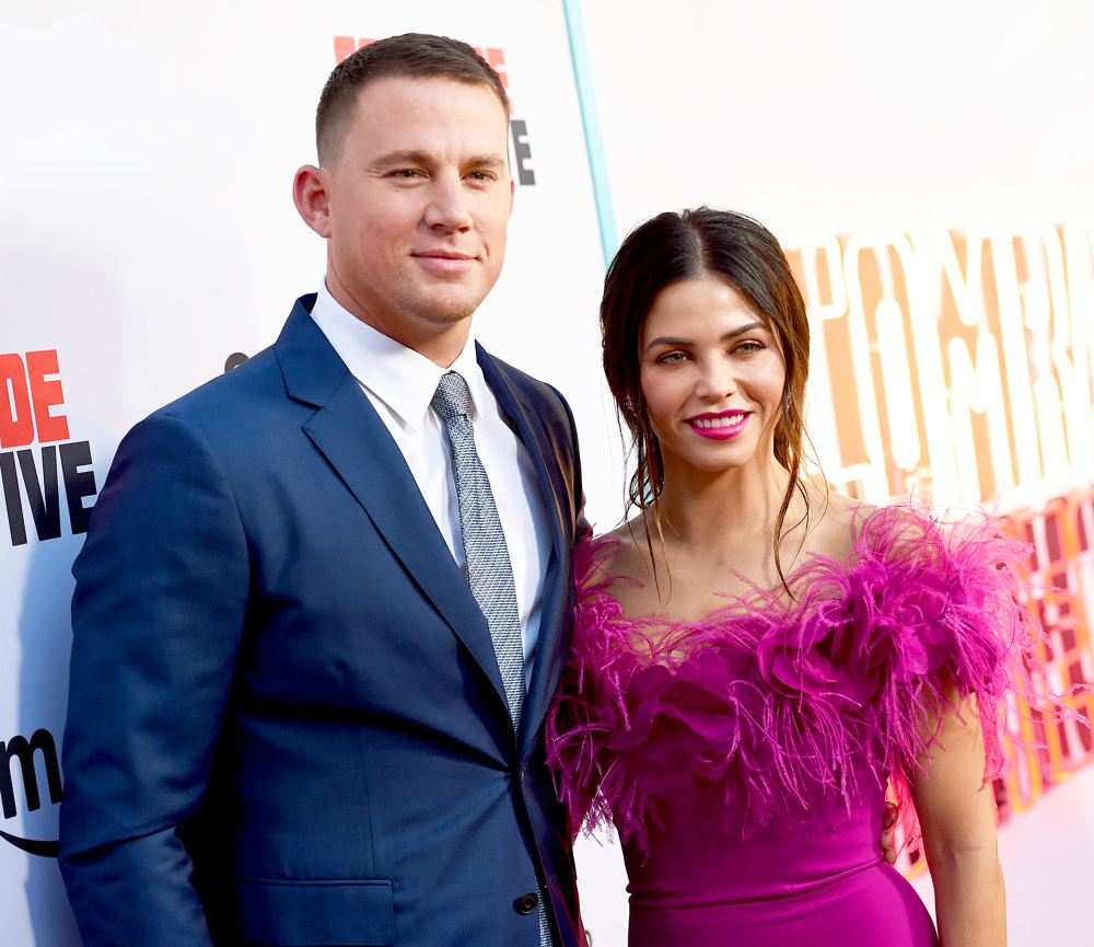 Channing Tatum and Jenna Dewan arrive at the 2017 premiere of Amazon's "Comrade Detective" at the Arclight Theatre in Los Angeles, California.