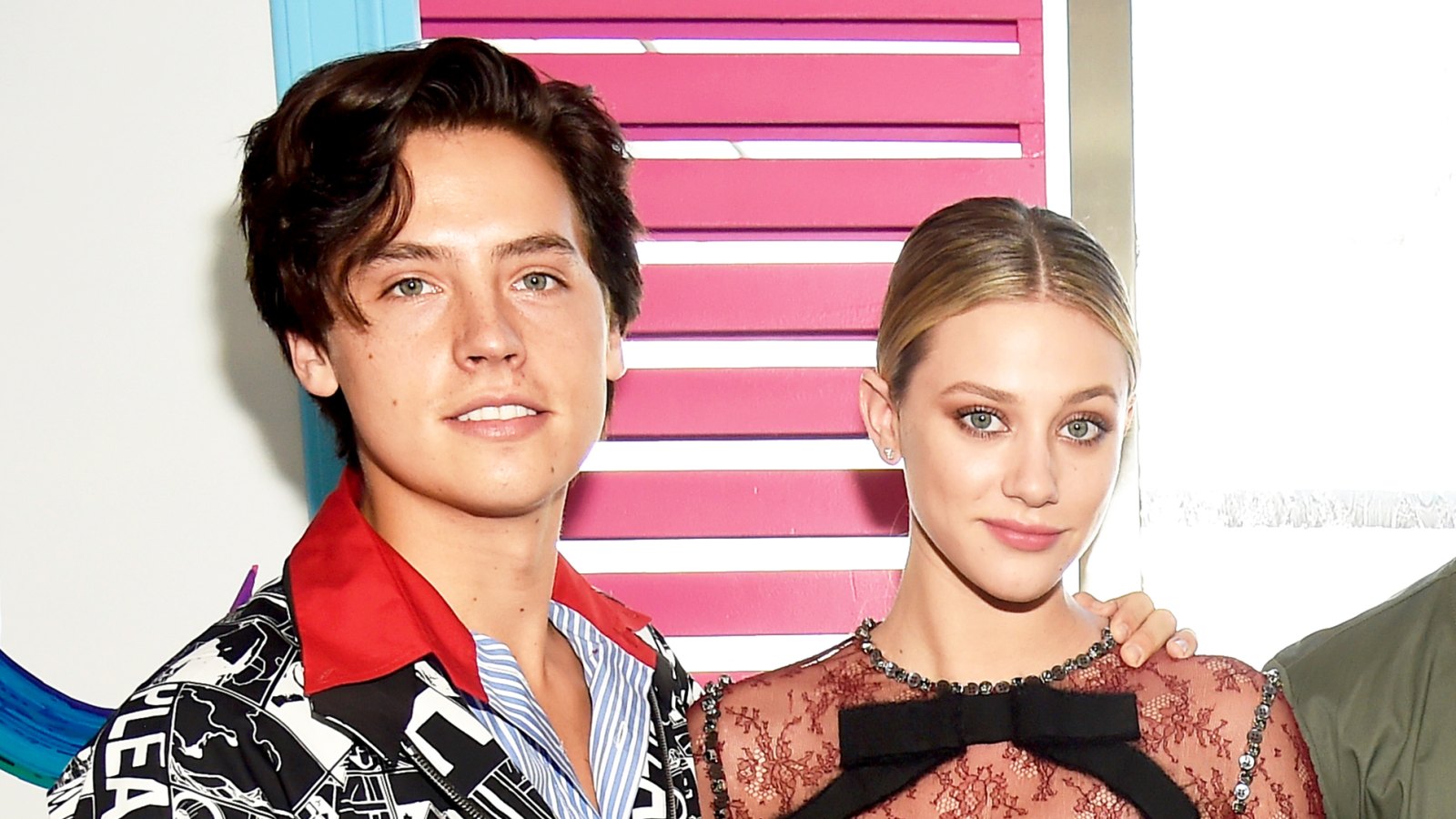 Cole Sprouse and Lili Reinhart attend the Teen Choice Awards 2017 at Galen Center in Los Angeles, California.