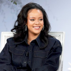 Rihanna at Vogue's Forces of Fashion Conference at Milk Studios in New York City on October 12, 2017.