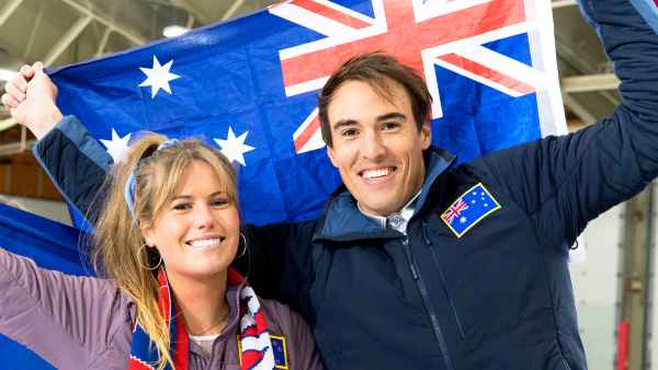 Lily McManus and Courtney Dober in ‘The Bachelor Winter Games‘