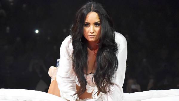 Demi Lovato performs onstage during the "Tell Me You Love Me" World 2018 Tour at Barclays Center of Brooklyn in New York City.