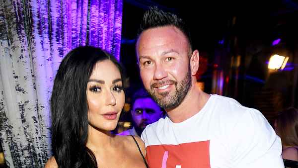 Jenni 'JWoww' Farley and Roger Mathews attend MTV's "Jersey Shore Family Vacation" New York premiere party at the Dream Downtown on April 4, 2018 in New York City.