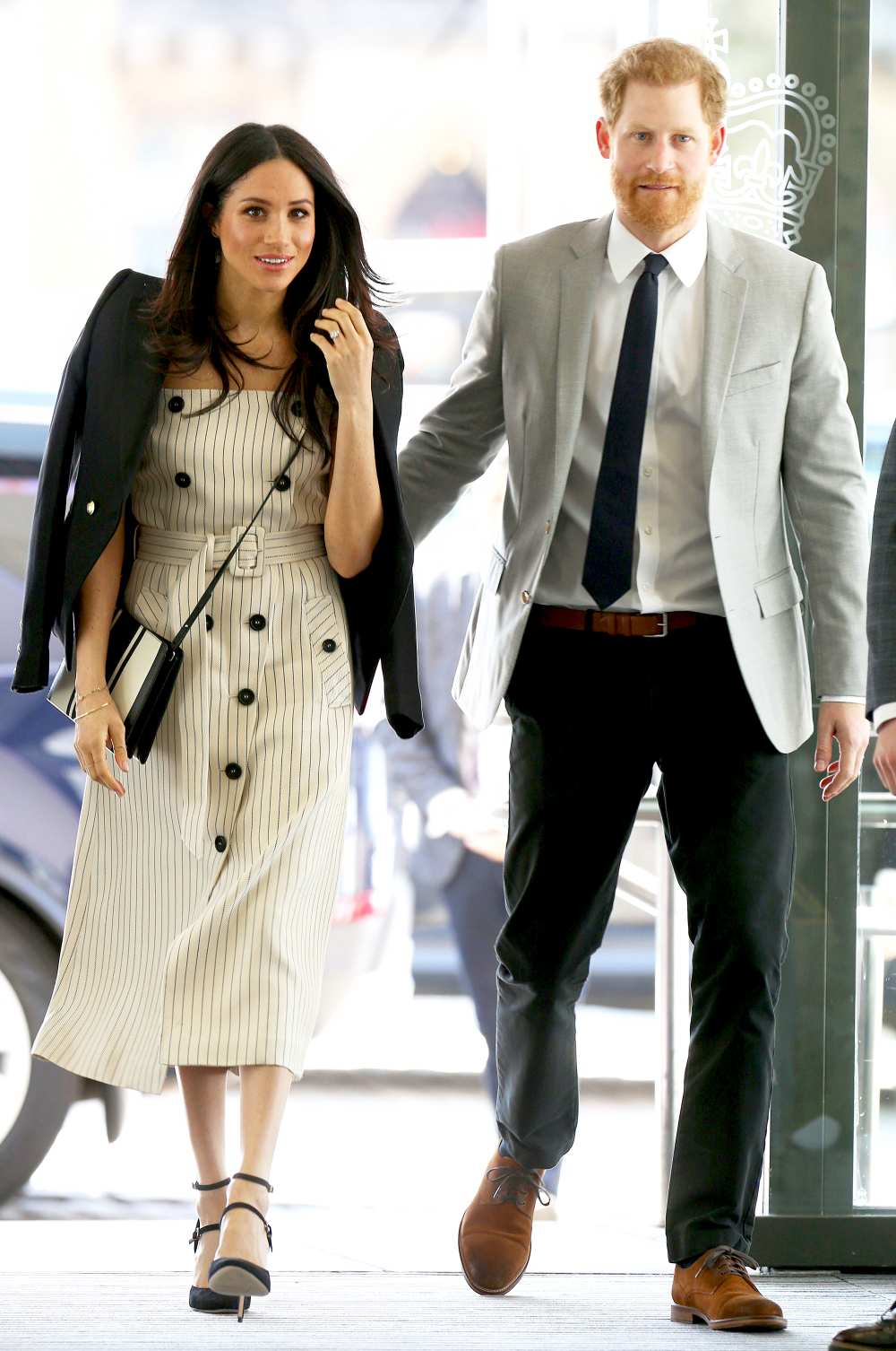 Prince Harry and Meghan Markle arrive to attend a reception with delegates from the Commonwealth Youth Forum in central London on April 18, 2017.