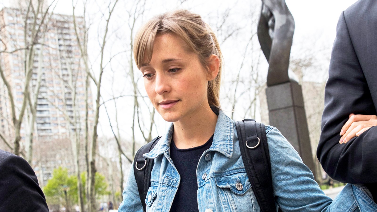 Allison Mack leaves U.S. District Court for the Eastern District of New York on April 24, 2018 in the Brooklyn, New York.